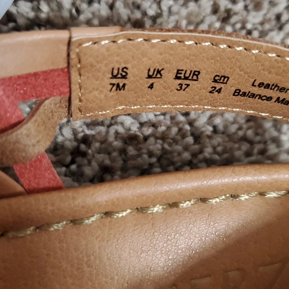 🌈 Naturalizer Leather Slingback Sandals – Size 7 – Multicolor Woven Design - Picture 8 of 10